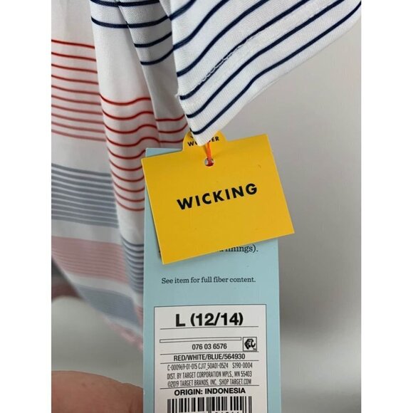 Cat & Jack Polo Boy's Size L 12/14 Short Sleeve Wicking NWT - Picture 4 of 6